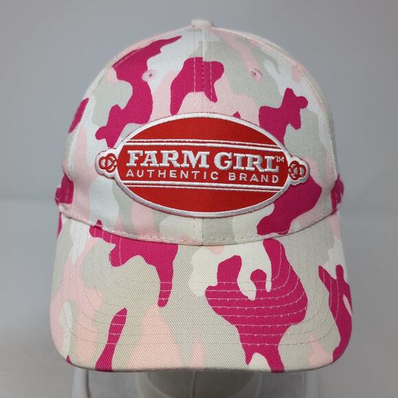Farm Girl Authentic Brand Strapback Baseball Cap Multi One Size Camo Sun Cap - Picture 2 of 9